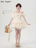 Sexy Princess Kawaii Dress Women Lace Japanese Lolita Party Mini Dress Female Korean Fashion Sweet Designer Dress