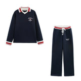 Fongt Homemade New Women's Embroidery POLO Shirt 1131338 Text Embroidery Pants