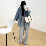 Jacket Women'S Hooded Long-Sleeved Spring And Autumn New Style Loose Korean Mid-Length