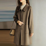 Fongt This Coat Woman 2025 Autumn And Winter New Small Man Thick Korean Version Of The Long-Term Coat