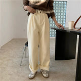 Thick High Waist Straight Corduroy