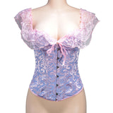 Fongt Girded Body Dress Retro Collar Collar Girded Corset Bras Shaped Black Lady