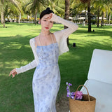 Fongt Collar Show Back Design Goddess Skirt Length Money Chiffon Dress Female-Outfit