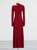 Fongt Temperament Collar Dress Dress In Spring 2025 New Simple Fold Design Textured Temperament