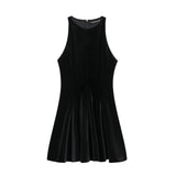 Fongt Women's Clothing 2025 Autumn And Winter 2025 New Solid Color Bows Decorated With Sleeveless Skirts
