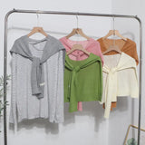 Ma Hai Mao Shawl Fluffy Soft Outside With A Scarf Neck Autumn Winter Hair Weaving Small Canopy Woman