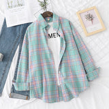 Design Women Blouses Shirts 2021 New Womens Tops And Blouses Long Sleeve Casual Plaid Shirt Young Style Lady Blouse