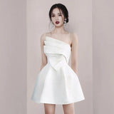 Women Ruffles Party Dress Summer Runway White Spaghetti Strap Jacquard Dress Sexy Slim Mini Fashion Dress