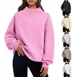 Fongt Fashion Casual Velvet Dress Women's Thick Half-High Collar Loose Women's Clothing In Autumn And Winter 2025