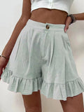 Fongt Women's Summer Wearing Casual Broad Legs Loose Shorts 2025 Summer New Women's High Waist Shorts