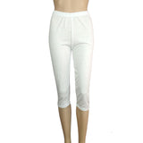 Elastic Cropped Black And White Thin