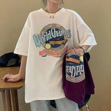 Fongt T-Shirt Female Summer 2024 New Korean Version Loose Large Size Original Night Wind Net Red Short Sleeve Student Jacket Ins