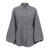 Fongt Women's Wear Autumn And Winter New Long-Sleeved Plaid Shirt Temperament Commuter Versatile Jacket Shirt Women-Outfit