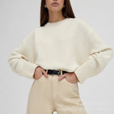 Fongt Sales Of Solid Color Round-Neck Sweater Women 2025 Burst Soft Knitted Top