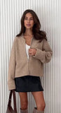 Fongt Women's Spring And Autumn Hot Casual Zipper Loose Knitted Shirt Coat Small Scent