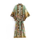 Fongt Women's Phoenix Flower Printed Sweater Cotton Jacket Coat 8660