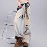 Fongt Hottie Fried Street Wash Denim Leg Set Design Strap Pile Trousers Calves Denim Shorts Cover