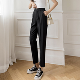Women 4 Colors Ankle-Length Trousers Elegant Solid Daily Minimalist Newest Harajuku All-match Ulzzang Students Cozy