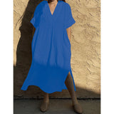 Fongt Cotton Crepe Beach Smock Bohemian Beach Dress Bikini Swimsuit Sun