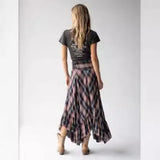 Fongt Summer New Sexy Folds Splicing Irregular Half-Dress Skirt Dress