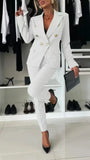 Fongt New Women's Pure Color Bred Suit Independent Fashion Leisure Pocket