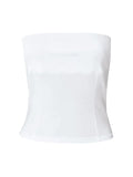 Paneled Solid Color Bandeau Top-Outfit