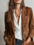 Fongt Women's Women's Jacket Elegance Elegant Vintage Single-Drace Women's Jacket
