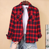 Blouses Shirts Tunic Womens Tops And Blouses 2020 Womenswear Long Sleeve Clothing Button Up Down Plaid Good Quality