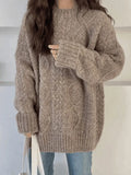 Cable Knit Jumper Sweater-Outfit