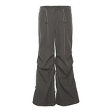 Fongt New 2023 Summer Women's Solid Color Loose Street Fashion High Waist Casual Straight Leg Wide-Leg