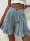 Fongt Women's Summer Wearing Casual Broad Legs Loose Shorts 2025 Summer New Women's High Waist Shorts