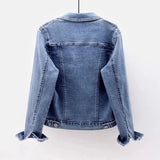 Denim Jacket Women Clothes Outside Autumn Winter Slim Casual Jackets Short Tops Students Jean Coat Oversize 5xl
