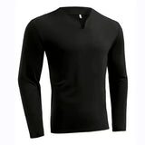 Fongt New Hot Fitness Plus-Size Sports T-Shirt Men's Elastic Comfortable Long-Sleeved Autumn