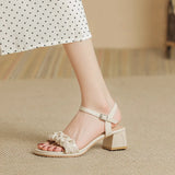 Fongt New 2023 Summer Thick Heel Sandals For Women To Wear A Soft Bottom With A Fairy