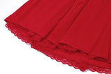 Red Corset Strap Frill Mini Dress-Outfit