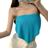 Square Towel Small Sling Summer New Waistcoat Woman Wears A Solid Color Bottom Turban Top Inside And