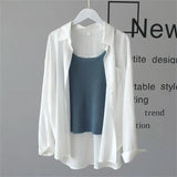 Fongt And Autumn Thin Shirt Outside The Women's Leisure Relaxed Long-Sleeved Chiffon Sunscreen Jacket 2025