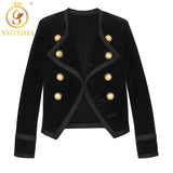HIGH QUALITY New Fashion 2022 Designer Runway Jacket Women's Double Breasted Buttons Velvet Coat Outer Size