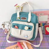 Small Cute Rabbit Backpack Female Student College Schoolbag Girls Badge Book Backpack Kawaii Ladies Fashion Shoulder