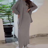 Fongt Fashion Explosion In The Autumn Of 2025 Languily Knitted Dress Suit Woman