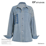 Fongt New Super Heavy Industries 668 Drill Irregular Washing Denim Shirt Jacket Loose 1668