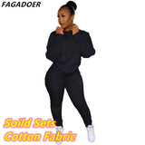 Winter Tracksuits Two Piece Set Pink Letter Print Solid Casual Outfits Zip Sweatshirt + Pockets Pants Set Women Sweat