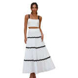 Fongt Summer New Simple Sexy Corrugated Skirt-88193-Outfit