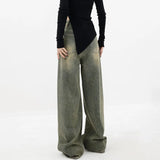 Fongt Do Old Straight Pants Jeans Women's Summer Wide Leg Pants Floor Pants Show Skinny Pants Tide-Outfit