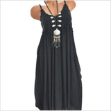 Fongt Hot Explosive Sexy Lace Sling Long Dress Seven Color Eight
