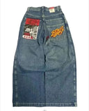 E-Commerce Street Clothing Jeans Y2K Pants Hip-Hop Embroidered Jeans Loose Jeans Harajuku-Outfit