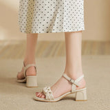 Fongt New 2023 Summer Thick Heel Sandals For Women To Wear A Soft Bottom With A Fairy