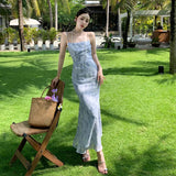 Fongt Collar Show Back Design Goddess Skirt Length Money Chiffon Dress Female-Outfit