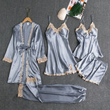 Fongt Pajamas With Bra Pads Gold Lady With Five Pieces Of Thin