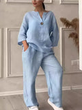 Fongt New Women's Fashion Pure Color Cotton Slack Suit Pants